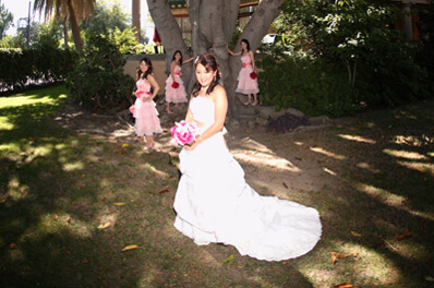 Castle Green Bridal Party under tree